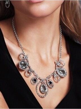 BRIGHTON Abundant Necklace Silver & Black NWOT